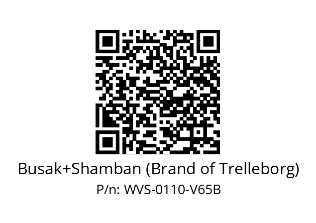   Busak+Shamban (Brand of Trelleborg) WVS-0110-V65B