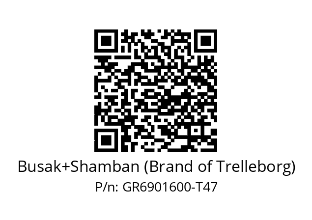   Busak+Shamban (Brand of Trelleborg) GR6901600-T47