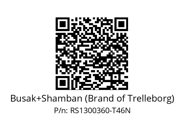   Busak+Shamban (Brand of Trelleborg) RS1300360-T46N