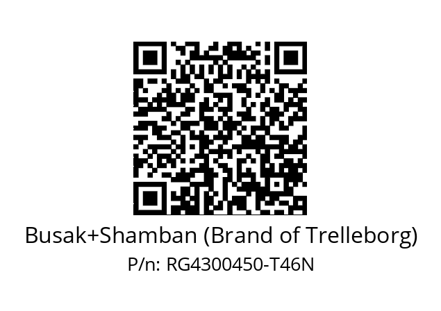   Busak+Shamban (Brand of Trelleborg) RG4300450-T46N