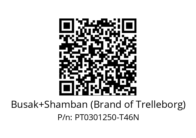   Busak+Shamban (Brand of Trelleborg) PT0301250-T46N