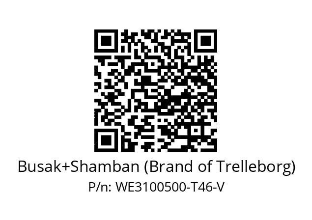   Busak+Shamban (Brand of Trelleborg) WE3100500-T46-V