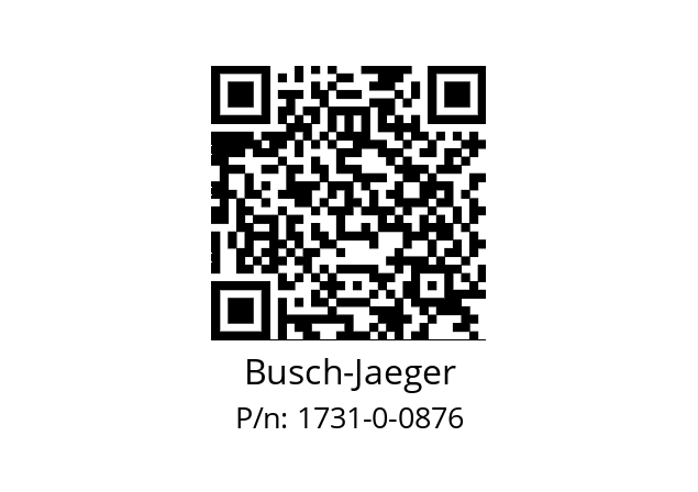   Busch-Jaeger 1731-0-0876