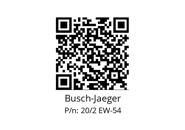   Busch-Jaeger 20/2 EW-54