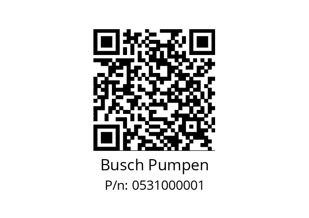   Busch Pumpen 0531000001