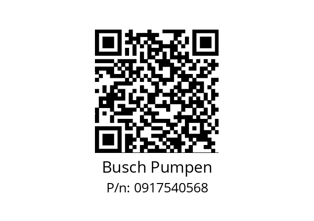   Busch Pumpen 0917540568