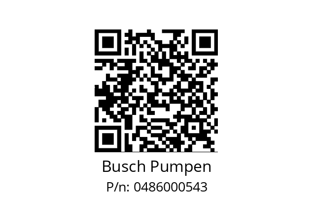   Busch Pumpen 0486000543