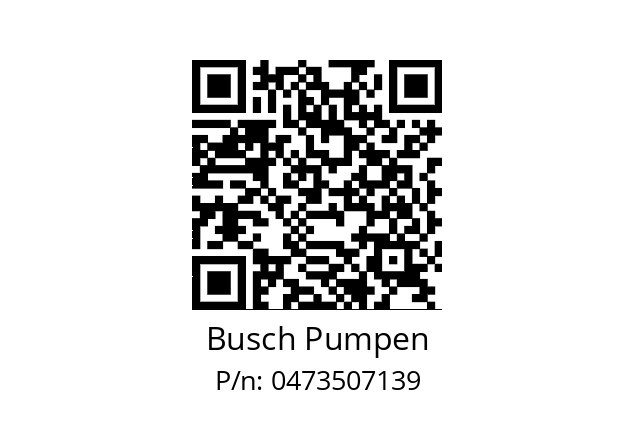   Busch Pumpen 0473507139