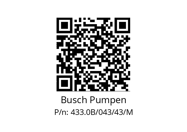   Busch Pumpen 433.0B/043/43/M