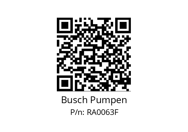   Busch Pumpen RA0063F