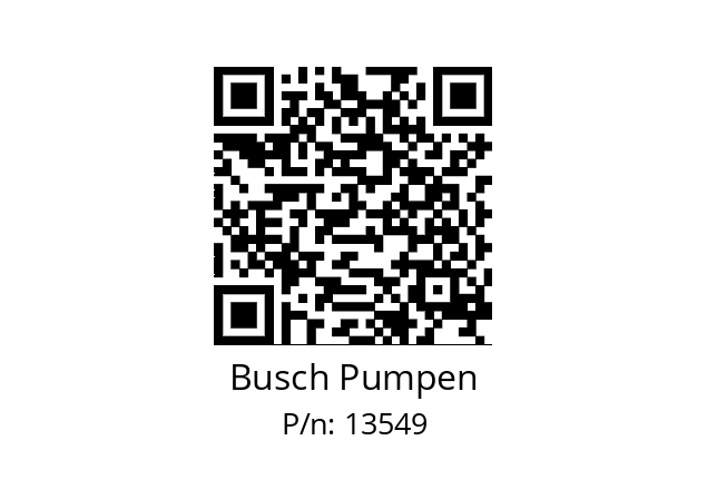   Busch Pumpen 13549