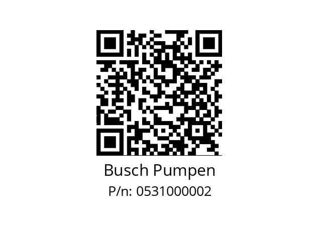   Busch Pumpen 0531000002