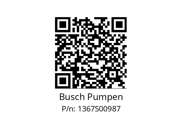   Busch Pumpen 1367S00987