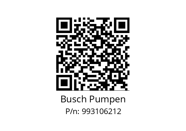   Busch Pumpen 993106212