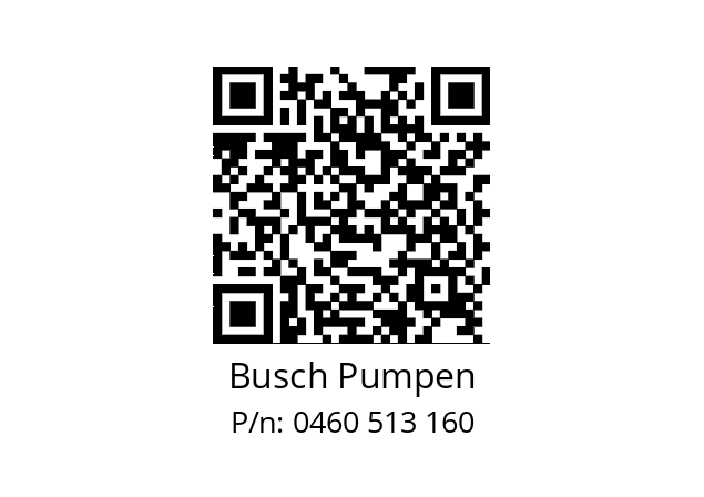   Busch Pumpen 0460 513 160