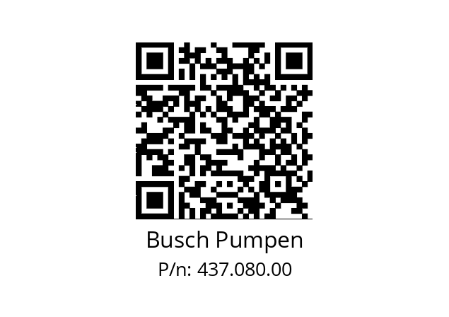   Busch Pumpen 437.080.00