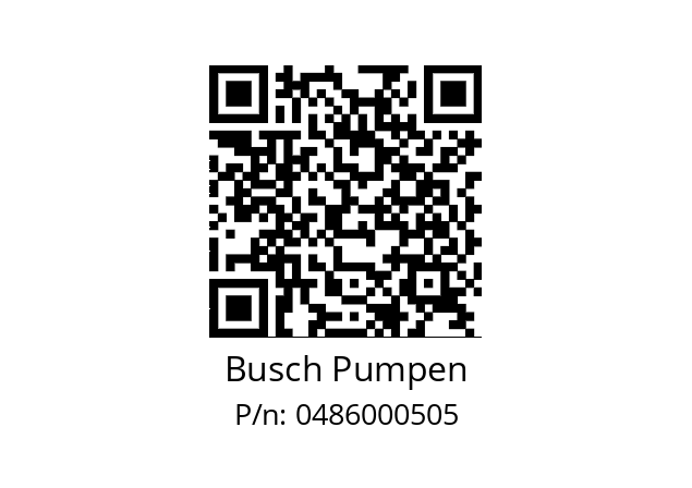   Busch Pumpen 0486000505