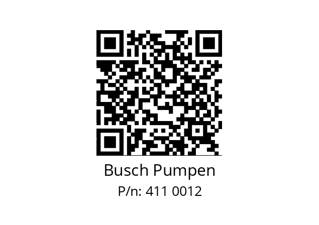   Busch Pumpen 411 0012