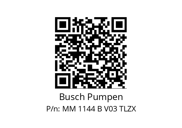   Busch Pumpen MM 1144 B V03 TLZX