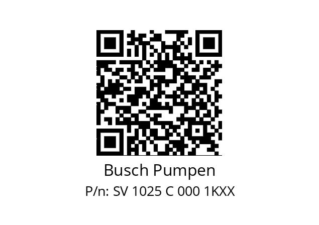   Busch Pumpen SV 1025 C 000 1KXX