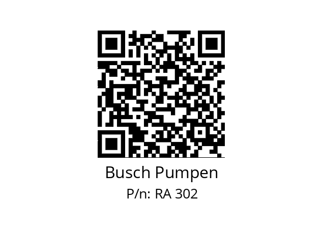   Busch Pumpen RA 302