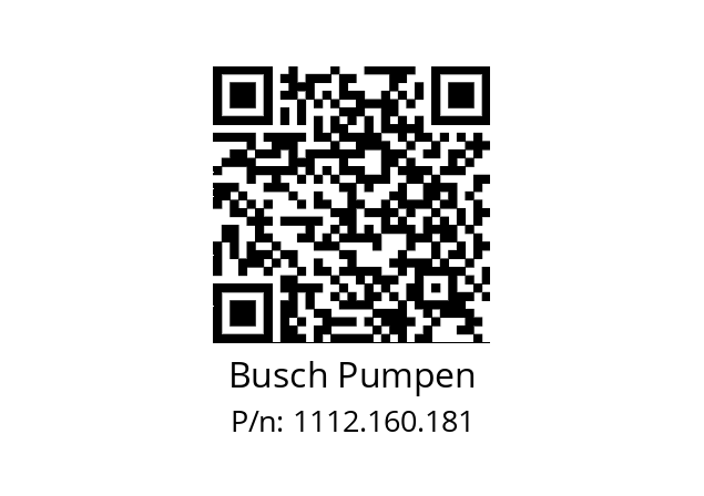   Busch Pumpen 1112.160.181