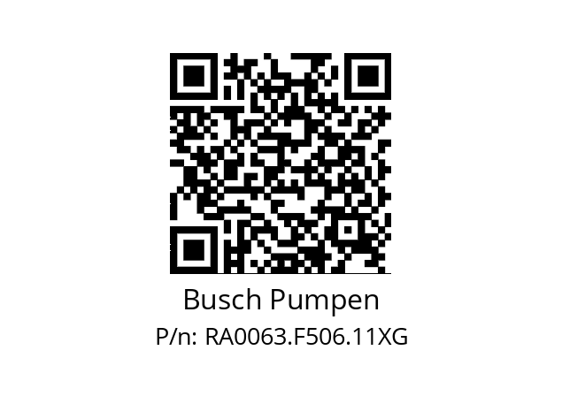   Busch Pumpen RA0063.F506.11XG