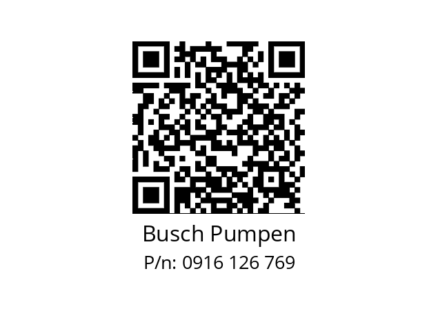   Busch Pumpen 0916 126 769