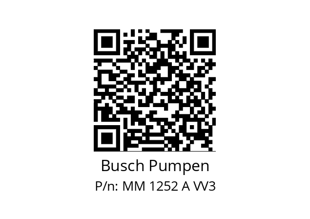   Busch Pumpen MM 1252 A VV3