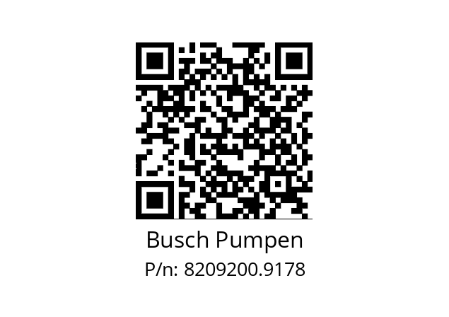   Busch Pumpen 8209200.9178