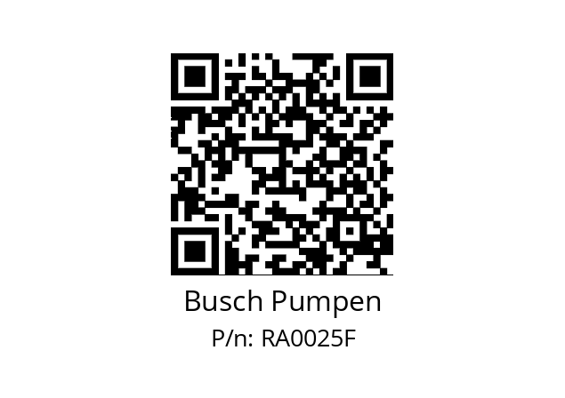   Busch Pumpen RA0025F