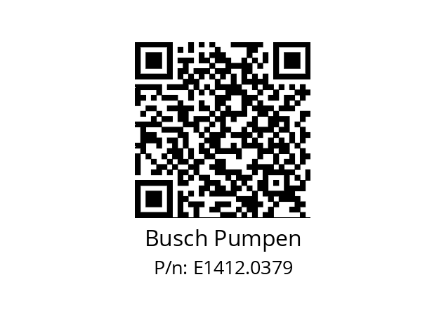   Busch Pumpen E1412.0379