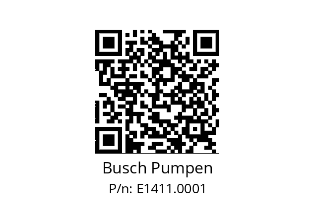   Busch Pumpen E1411.0001