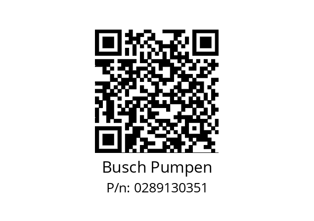   Busch Pumpen 0289130351