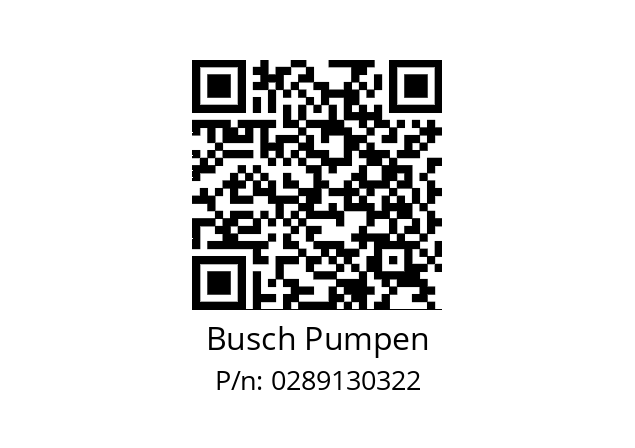   Busch Pumpen 0289130322