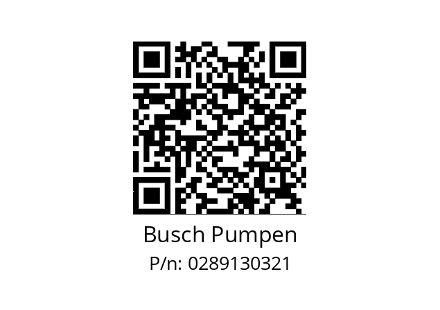   Busch Pumpen 0289130321