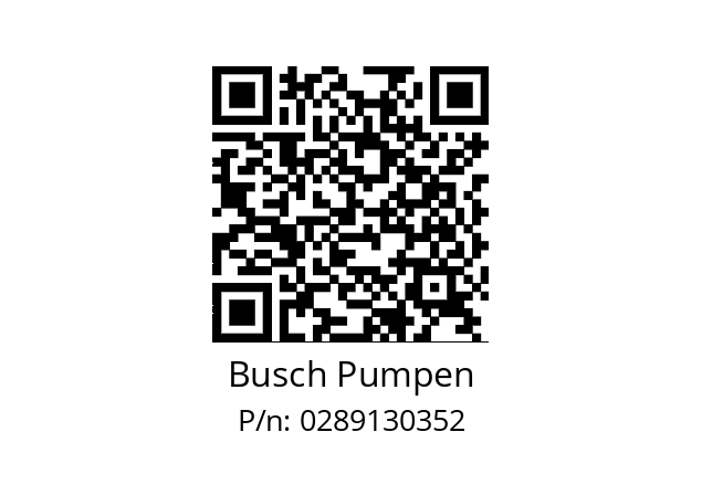   Busch Pumpen 0289130352