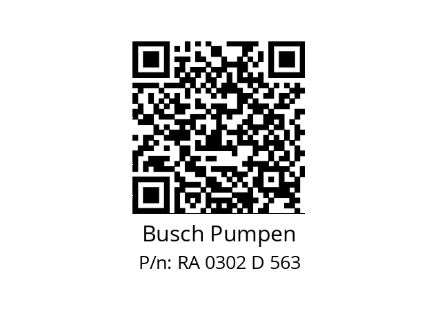   Busch Pumpen RA 0302 D 563