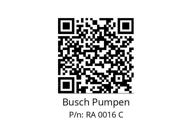   Busch Pumpen RA 0016 C