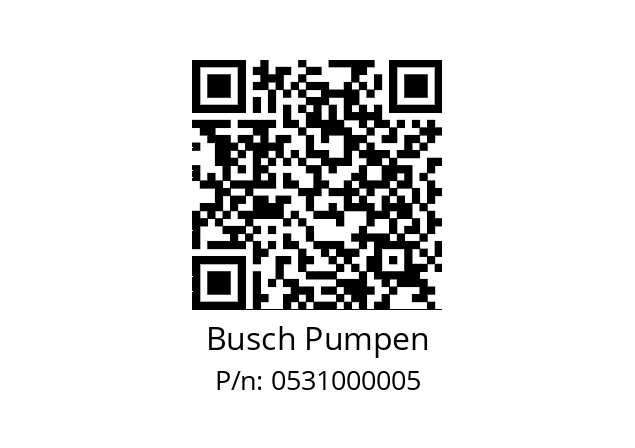   Busch Pumpen 0531000005