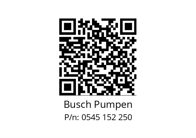   Busch Pumpen 0545 152 250