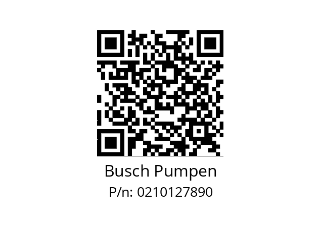   Busch Pumpen 0210127890