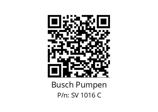   Busch Pumpen SV 1016 C