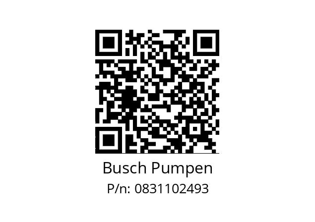   Busch Pumpen 0831102493