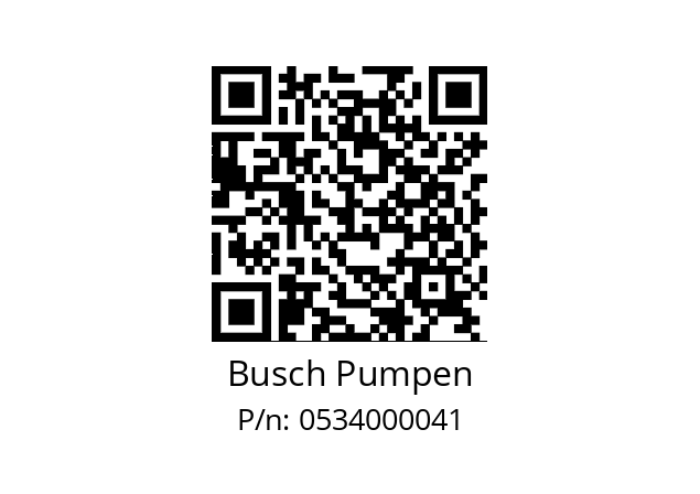   Busch Pumpen 0534000041