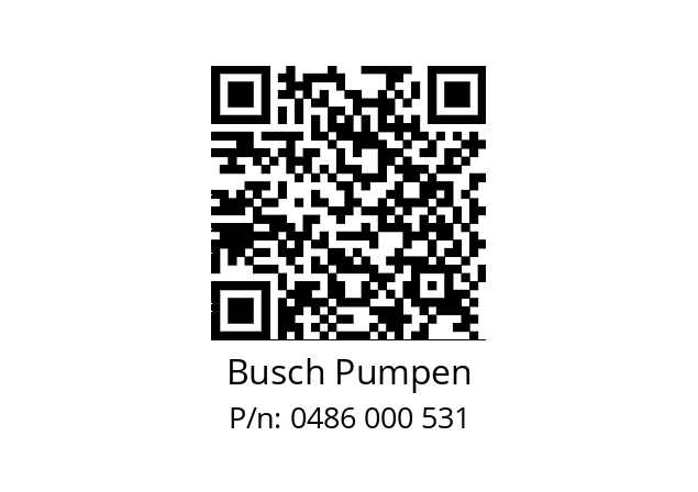   Busch Pumpen 0486 000 531