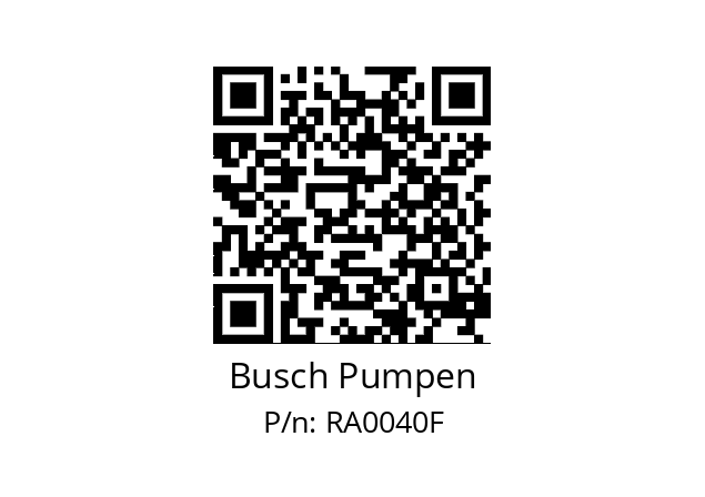   Busch Pumpen RA0040F