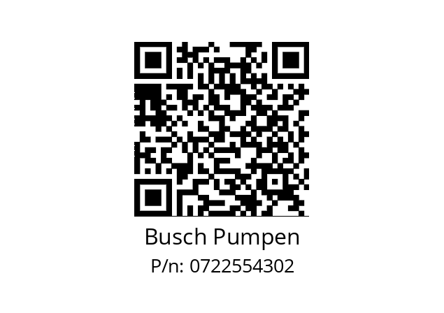   Busch Pumpen 0722554302