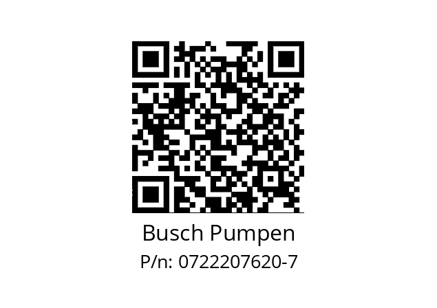   Busch Pumpen 0722207620-7