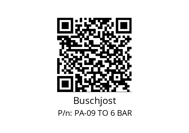   Buschjost PA-09 TO 6 BAR